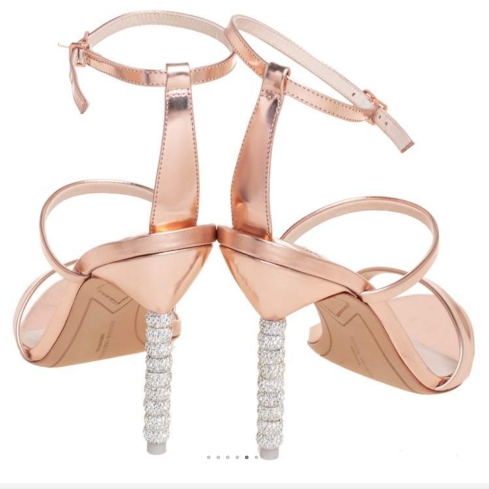 Sophia Webster Rosalind Crystal Sandals Rose Gold - Picture 4 of 11